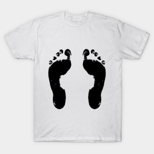 Image: Bloody foot prints (black) T-Shirt